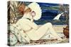 A Minton Earthenware Plaque of a Painted Female Nude, Dated 1872-W.s. Coleman-Stretched Canvas