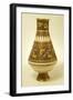 A Minton Porcelain Baluster Vase Painted in Green, Yellow, Blue, Terracotta and Black Enamels-Christopher Dresser-Framed Giclee Print