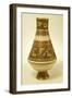 A Minton Porcelain Baluster Vase Painted in Green, Yellow, Blue, Terracotta and Black Enamels-Christopher Dresser-Framed Giclee Print