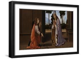 A Miracle of Saint Donato of Arezzo, C.1479-85 (Tempera on Panel)-Lorenzo di Credi-Framed Giclee Print