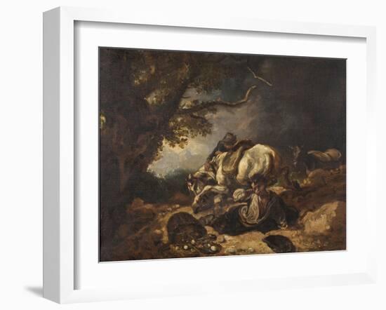 A Mishap to Market Eggs-Thomas Barker-Framed Giclee Print