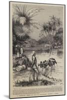A Missionary Bishop on Tour in Travancore, Crossing a River-Godefroy Durand-Mounted Giclee Print