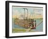 A Mississippi River Steamer Fully Laden with Bales of Cotton, at New Orleans, Louisiana-null-Framed Photographic Print