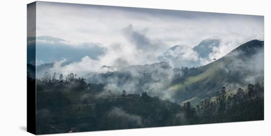 A Mist-Covered Sao Francisco Xavier Region at Sunrise-Alex Saberi-Stretched Canvas