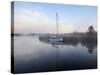 A Misty Morning in the Norfolk Broads at Horsey Mere, Norfolk, England, United Kingdom, Europe-Jon Gibbs-Stretched Canvas