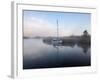 A Misty Morning in the Norfolk Broads at Horsey Mere, Norfolk, England, United Kingdom, Europe-Jon Gibbs-Framed Photographic Print