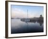 A Misty Morning in the Norfolk Broads at Horsey Mere, Norfolk, England, United Kingdom, Europe-Jon Gibbs-Framed Photographic Print