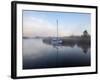 A Misty Morning in the Norfolk Broads at Horsey Mere, Norfolk, England, United Kingdom, Europe-Jon Gibbs-Framed Photographic Print