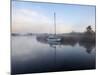 A Misty Morning in the Norfolk Broads at Horsey Mere, Norfolk, England, United Kingdom, Europe-Jon Gibbs-Mounted Photographic Print