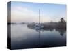 A Misty Morning in the Norfolk Broads at Horsey Mere, Norfolk, England, United Kingdom, Europe-Jon Gibbs-Stretched Canvas