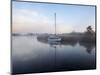 A Misty Morning in the Norfolk Broads at Horsey Mere, Norfolk, England, United Kingdom, Europe-Jon Gibbs-Mounted Photographic Print