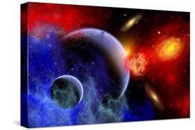 A Mixture of Colorful Stars, Planets, Nebulae and Galaxies-null-Stretched Canvas