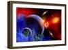 A Mixture of Colorful Stars, Planets, Nebulae and Galaxies-null-Framed Premium Giclee Print