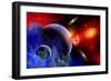 A Mixture of Colorful Stars, Planets, Nebulae and Galaxies-null-Framed Premium Giclee Print