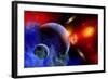 A Mixture of Colorful Stars, Planets, Nebulae and Galaxies-null-Framed Art Print