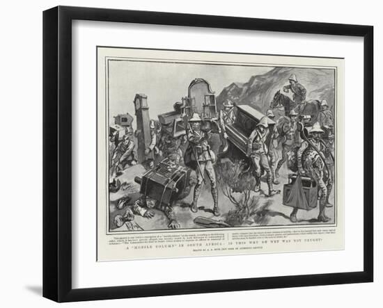 A Mobile Column in South Africa, Is This Why De Wet Was Not Caught?-Alexander Stuart Boyd-Framed Giclee Print