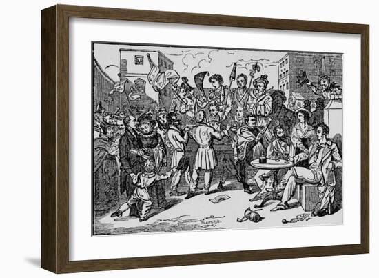 'A Mock Election in the King's Bench Prison', c1828, (1912)-Bonner-Framed Giclee Print