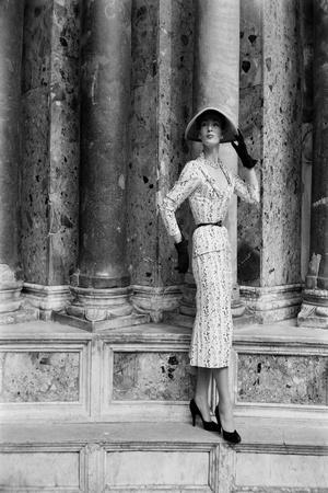 A Model in a Christian Dior Outfit, Venice, 3Rd June 1951
