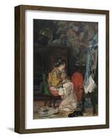 A Model in the Artist's Studio-Vicente Palmaroli y Gónzalez-Framed Giclee Print