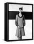 A Model Poses in a High-fashion Dress-null-Framed Stretched Canvas