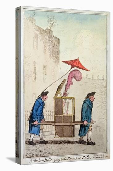 A Modern Belle Going to the Rooms at Bath, Published by Hannah Humphrey in 1796-James Gillray-Stretched Canvas