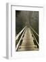 A Modern Hanging Bridge Crosses Above the Chasm of Tsocowis Creek-Sergio Ballivian-Framed Photographic Print