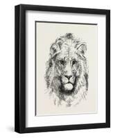 A Modern Lion-null-Framed Premium Giclee Print