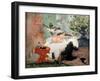 A Modern Olympia (Oil on Canvas, 1873-1874)-Paul Cezanne-Framed Giclee Print