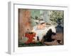 A Modern Olympia (Oil on Canvas, 1873-1874)-Paul Cezanne-Framed Giclee Print