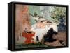 A Modern Olympia (Oil on Canvas, 1873-1874)-Paul Cezanne-Framed Stretched Canvas