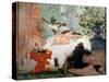A Modern Olympia (Oil on Canvas, 1873-1874)-Paul Cezanne-Stretched Canvas