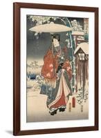 A Modern Version of the Tale of Genji in Snow Scenes-null-Framed Giclee Print