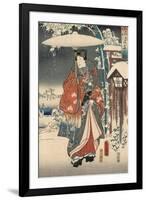 A Modern Version of the Tale of Genji in Snow Scenes-null-Framed Giclee Print