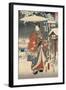 A Modern Version of the Tale of Genji in Snow Scenes-null-Framed Giclee Print