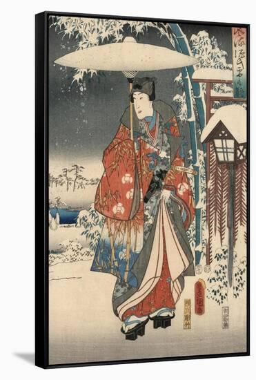 A Modern Version of the Tale of Genji in Snow Scenes-null-Framed Stretched Canvas