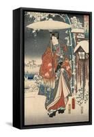 A Modern Version of the Tale of Genji in Snow Scenes-null-Framed Stretched Canvas