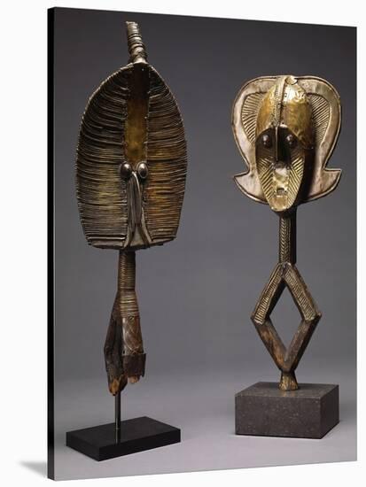 A Mohongwe Reliquary Figure, and a Kota Brass-Covered Reliquary Figure, Mbulu-Ngulu-null-Stretched Canvas