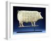 A Molded and Copper Gilded Copper Pig Weathervane, American, 19th Century-null-Framed Giclee Print