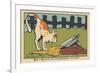 A Mole Knocks over the Cat's Bowl When it Comes out of the Ground.” Good! Another Earthquake.” ,193-Benjamin Rabier-Framed Giclee Print