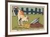 A Mole Knocks over the Cat's Bowl When it Comes out of the Ground.” Good! Another Earthquake.” ,193-Benjamin Rabier-Framed Giclee Print