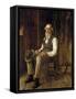 A Moment's Contemplation-John George Brown-Framed Stretched Canvas