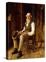 A Moment's Contemplation-John George Brown-Stretched Canvas