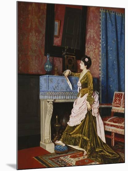 A Moments Reflection-Auguste Toulmouche-Mounted Giclee Print