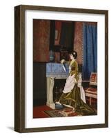 A Moments Reflection-Auguste Toulmouche-Framed Giclee Print