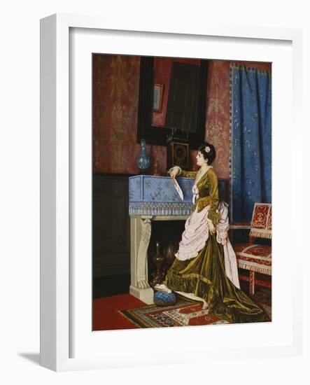 A Moments Reflection-Auguste Toulmouche-Framed Giclee Print