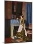 A Moments Reflection-Auguste Toulmouche-Mounted Giclee Print