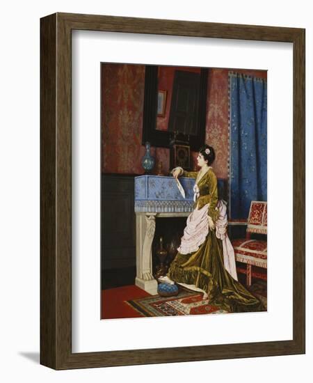 A Moments Reflection-Auguste Toulmouche-Framed Giclee Print