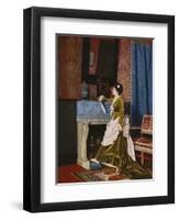 A Moments Reflection-Auguste Toulmouche-Framed Giclee Print