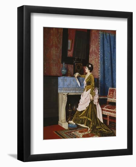 A Moments Reflection-Auguste Toulmouche-Framed Giclee Print