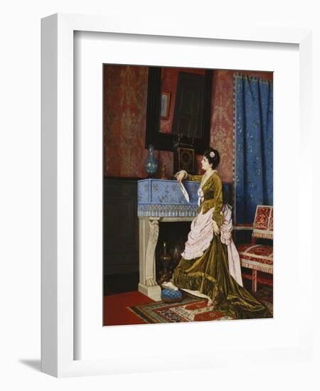 A Moments Reflection-Auguste Toulmouche-Framed Giclee Print